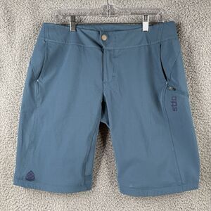 Stio Women's OPR Mountain Bike Shorts 11.5" Size 12 Blue 34 Waist Hiking Cargo